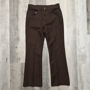 VTG Levis 517 Brown Sta Prest Boot Cut Pants 60s/70s Dacron Disco Rockabilly 31"